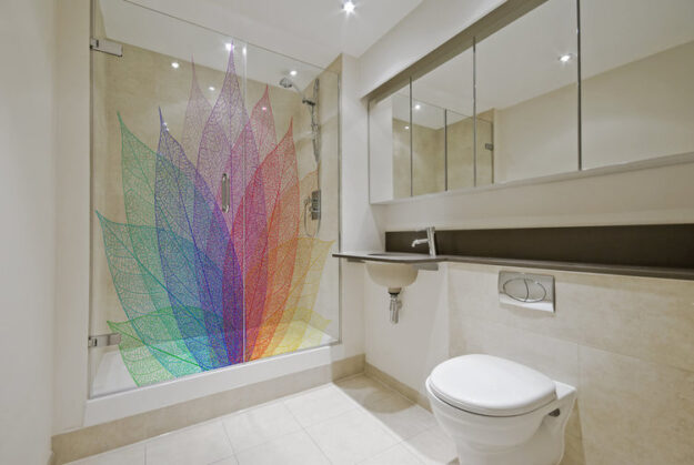 shower box frosted glass